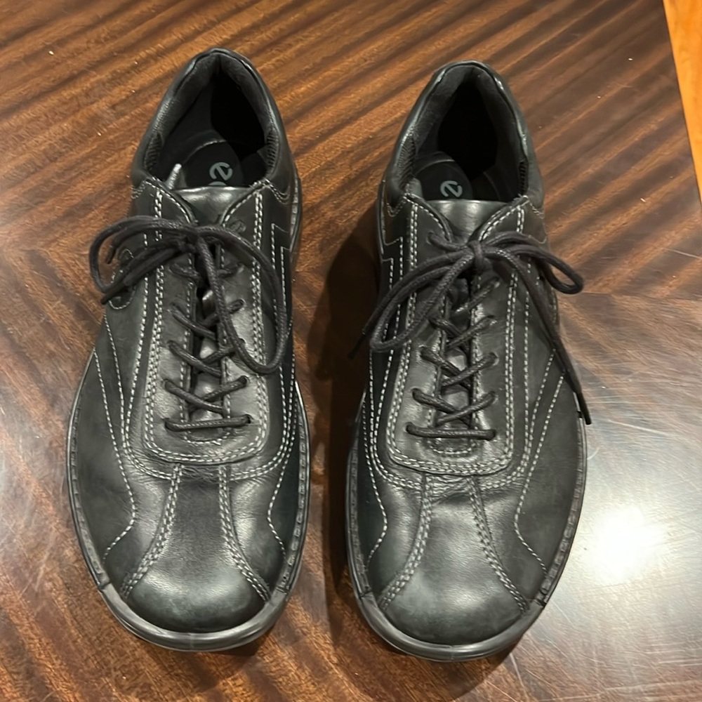 Ecco Men Shoes, black leather, size 41, US9